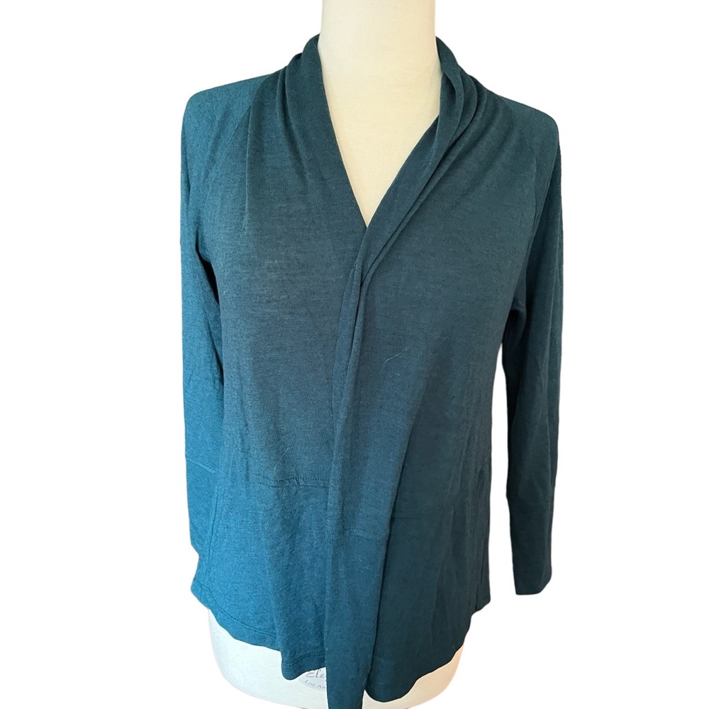 Ann Taylor Loft Teal Wrap Cardigan